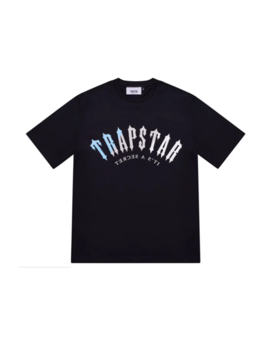 Trapstar Decoded Print Tee Black Light Blue