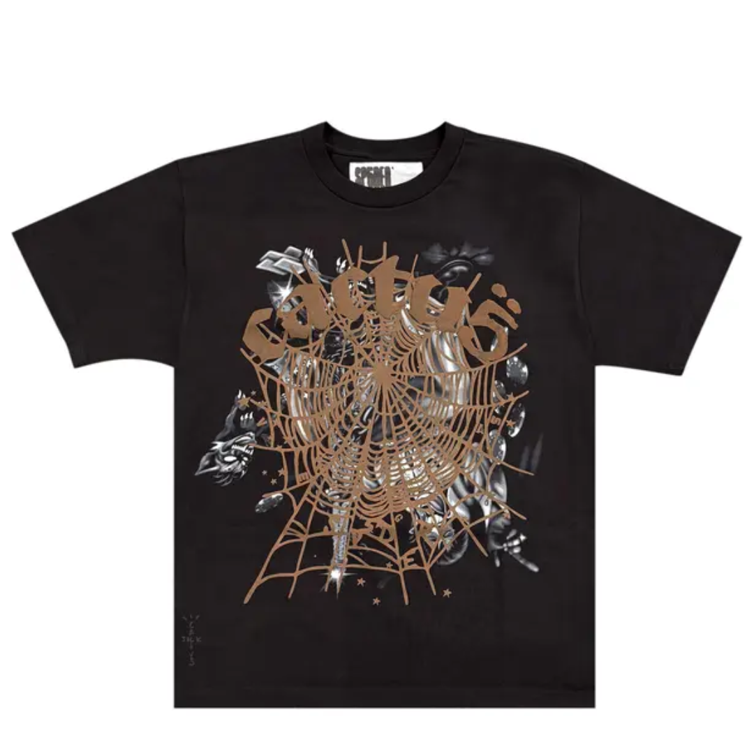 Koszulka Cactus Jack by Travis Scott x Sp5der Airbrush Tee 'Black’
