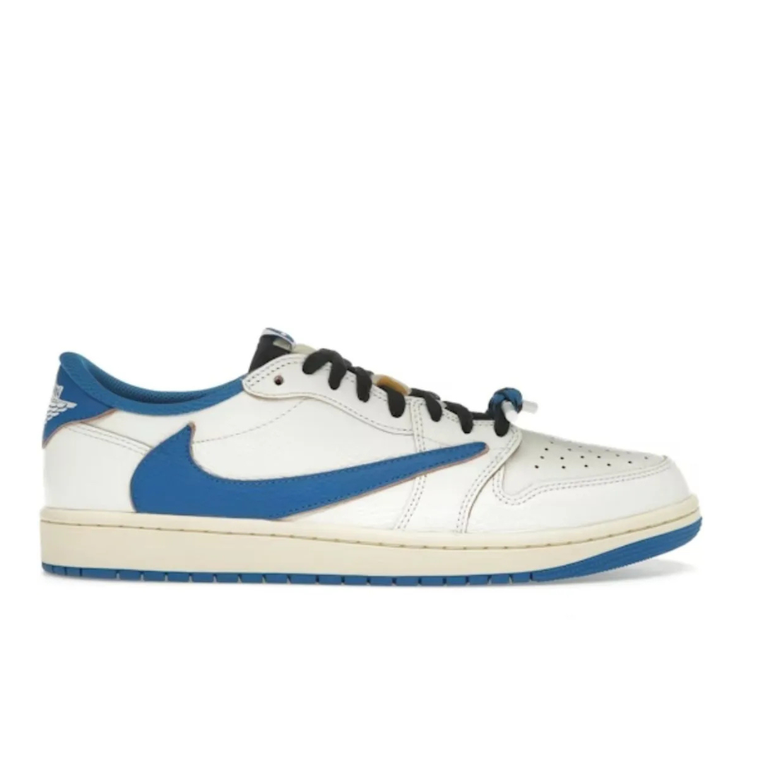 Air Jordan 1 Retro Low OG SP Fragment x Travis Scott Sail Military Blue