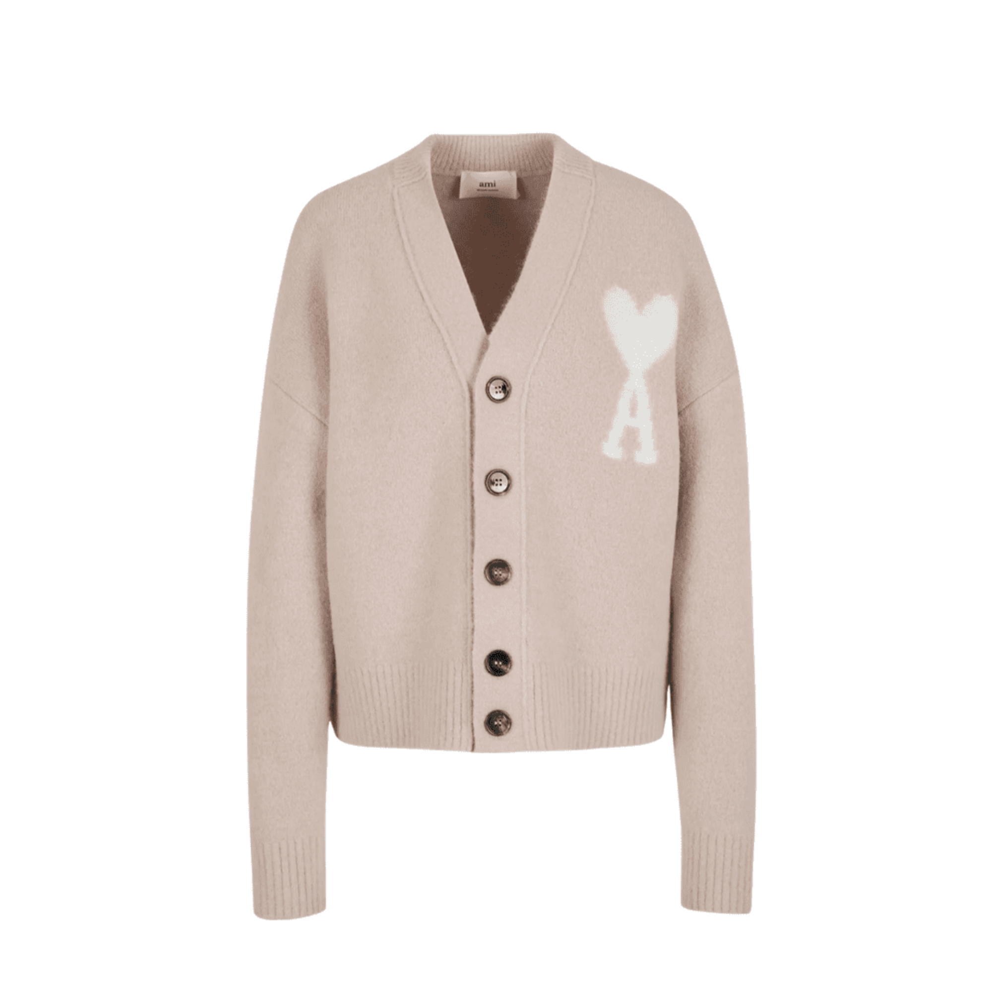 Ami Sweater Beige with White Logo