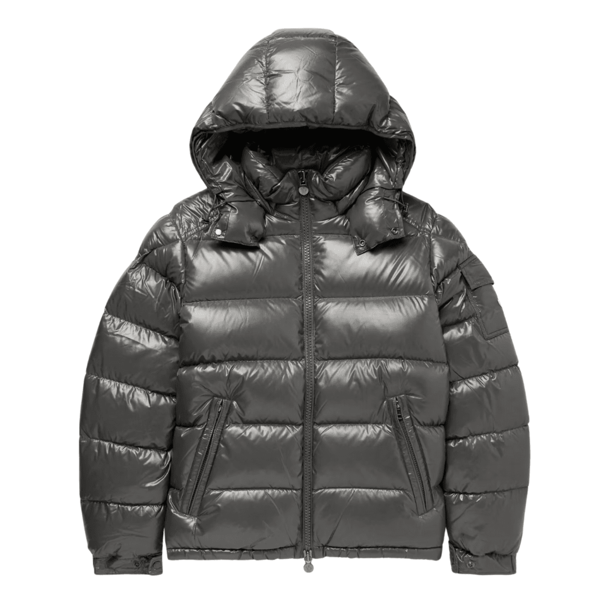 Kurtka Puchowa Moncler Maya Logo-Appliquéd Quilted Nylon Hooded Down Jacket (Khaki)
