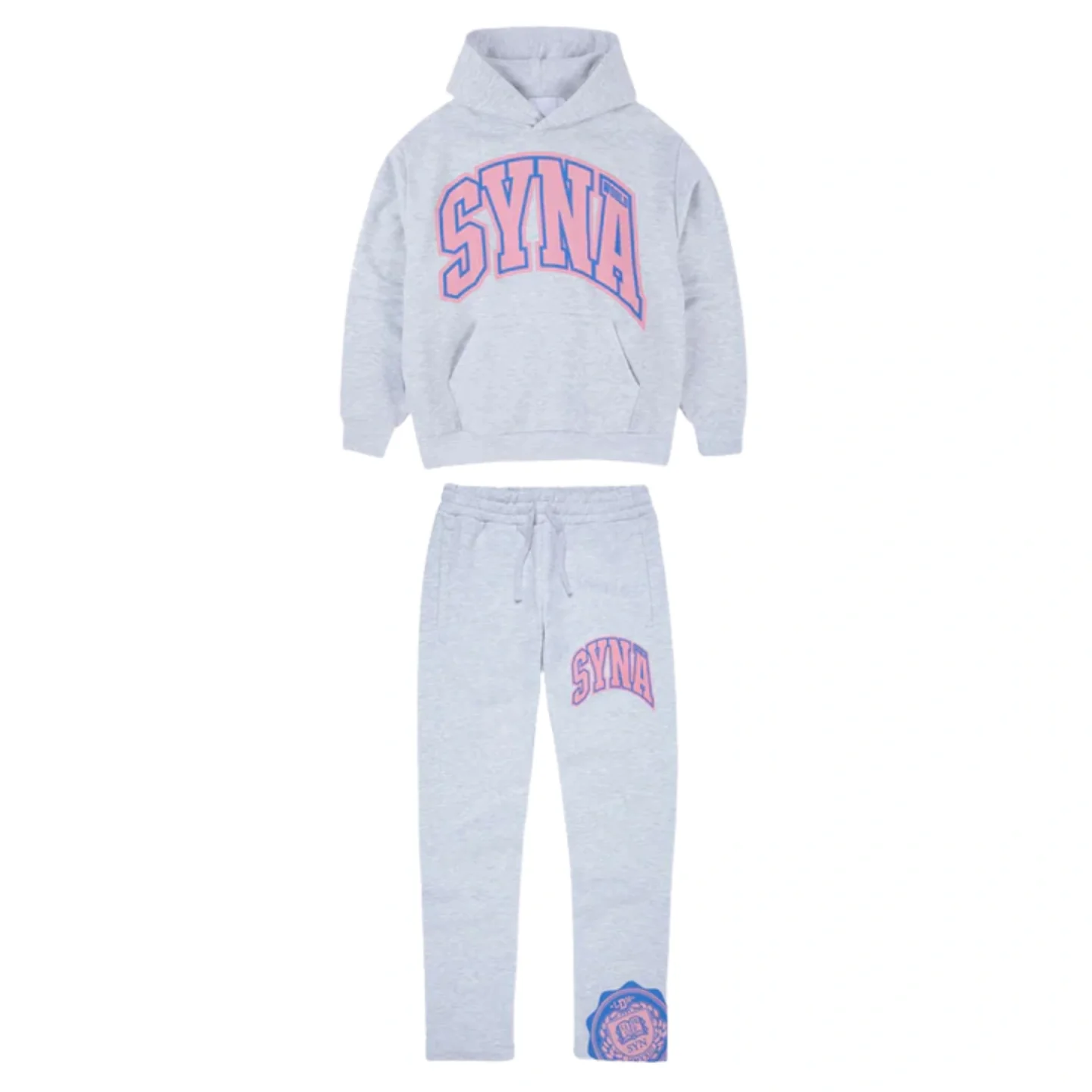 Set SynaWorld College Tracksuit – Grey/Pink