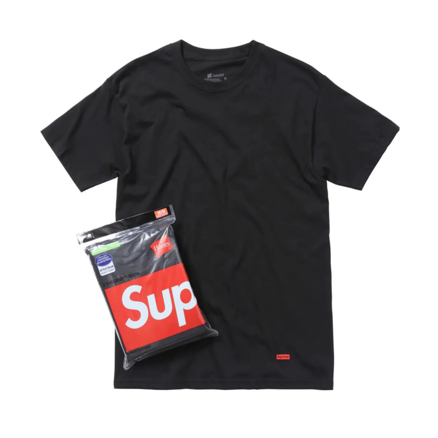 Koszulka Supreme/Hanes Tee Black (1 szt)