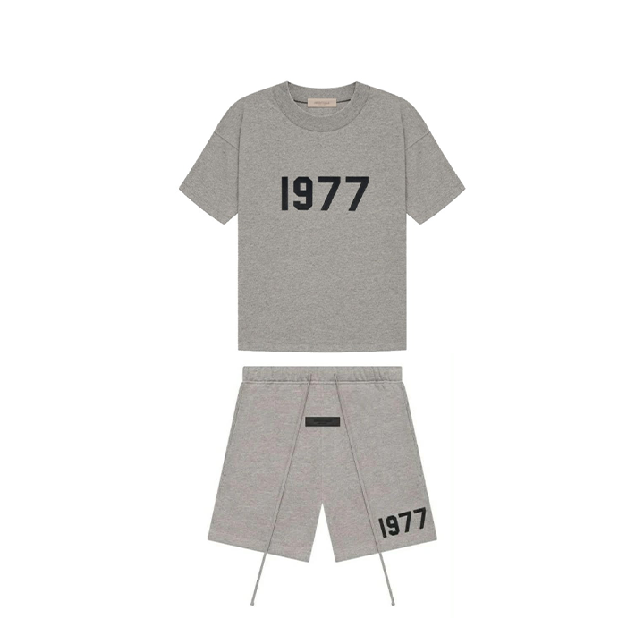 Komplet krótki Fear of God Essentials 1997 Dark Grey