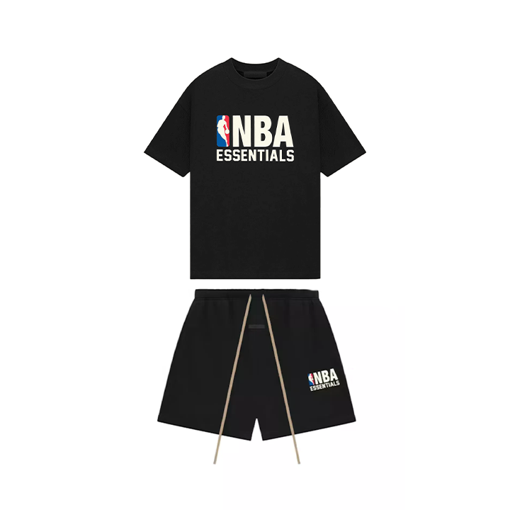 Komplet krótki Fear of God Essentials NBA Black