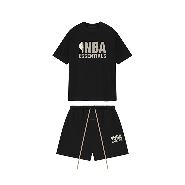 Komplet krótki Fear of God Essentials NBA Black SS25