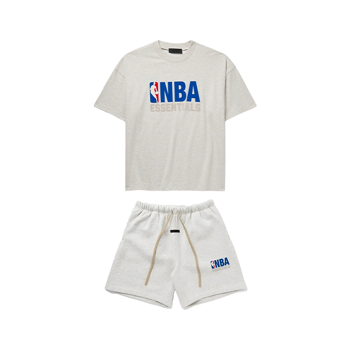 Komplet krótki Fear of God Essentials NBA Grey