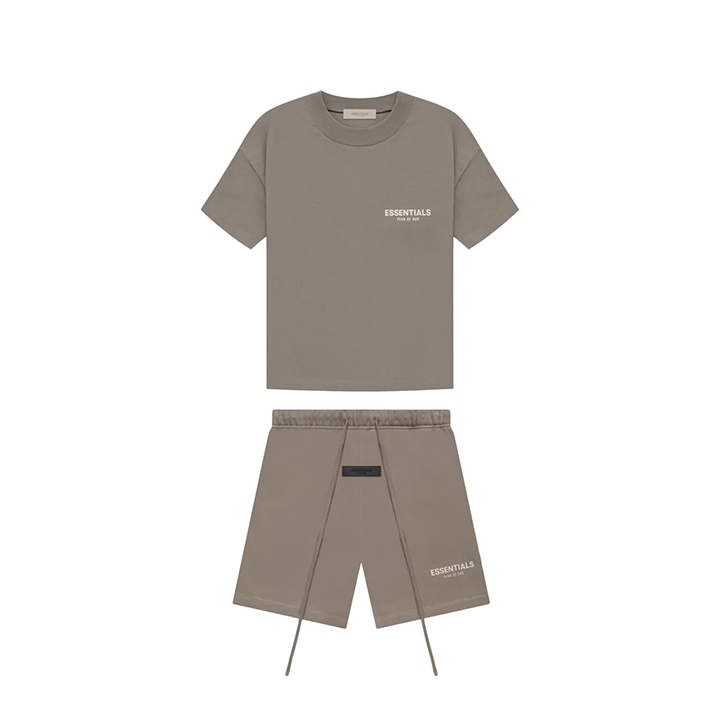Komplet krótki Fear of God Essentials Taupe