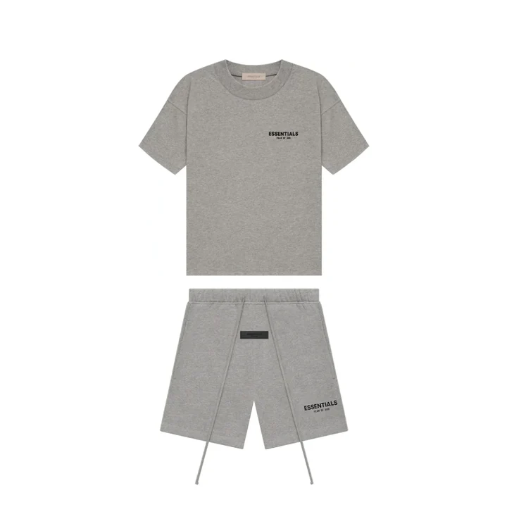 Komplet krótki Fear of God Essentials Dark Oatmeal