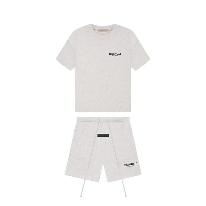 Komplet krótki Fear of God Essentials Light Oatmeal